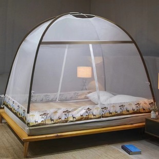 Mongolian bag mosquito net installation-free 1.5m bed household 1.8 m pattern bill double 1.0m student dormitory 1.2 m bed