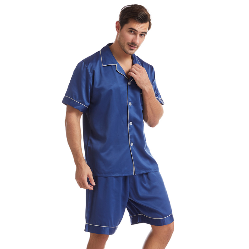 Lightweight Satin Pajama Set for Men_voghion.com