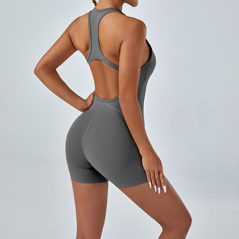 Spring Dance tight breathable training Sports yoga jumpsuit hip lifting backless one-piece quick-drying yoga clothes for women