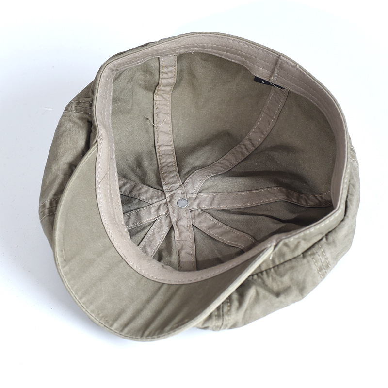 Washed octagonal cap men's European and American beret cotton cap Amazon foreign trade AliExpress newsboy advanced cap