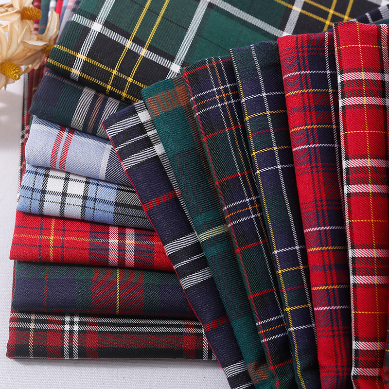 British style Scottish Plaid twill dyed plaid twill dyed plaid school dress fabric