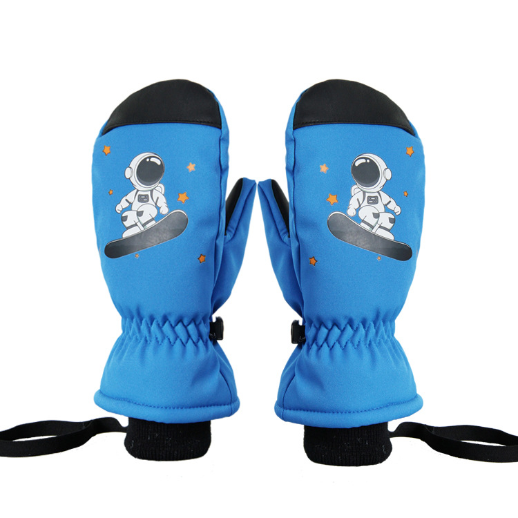 24 Winter New Waterproof Children's Ski Gloves Warm Non-slip Snowboard Children's Ski Gloves
