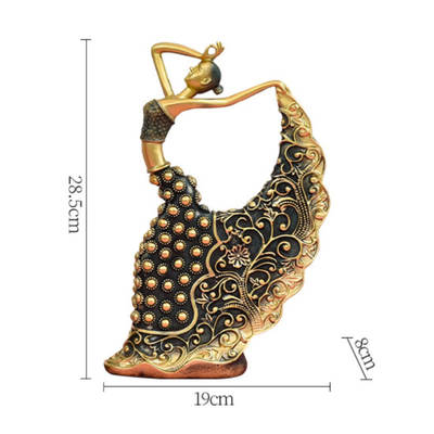 Creative retro peacock dancing girl artwork desktop decoration simple light luxury Nordic desk Indian dancing girl decoration