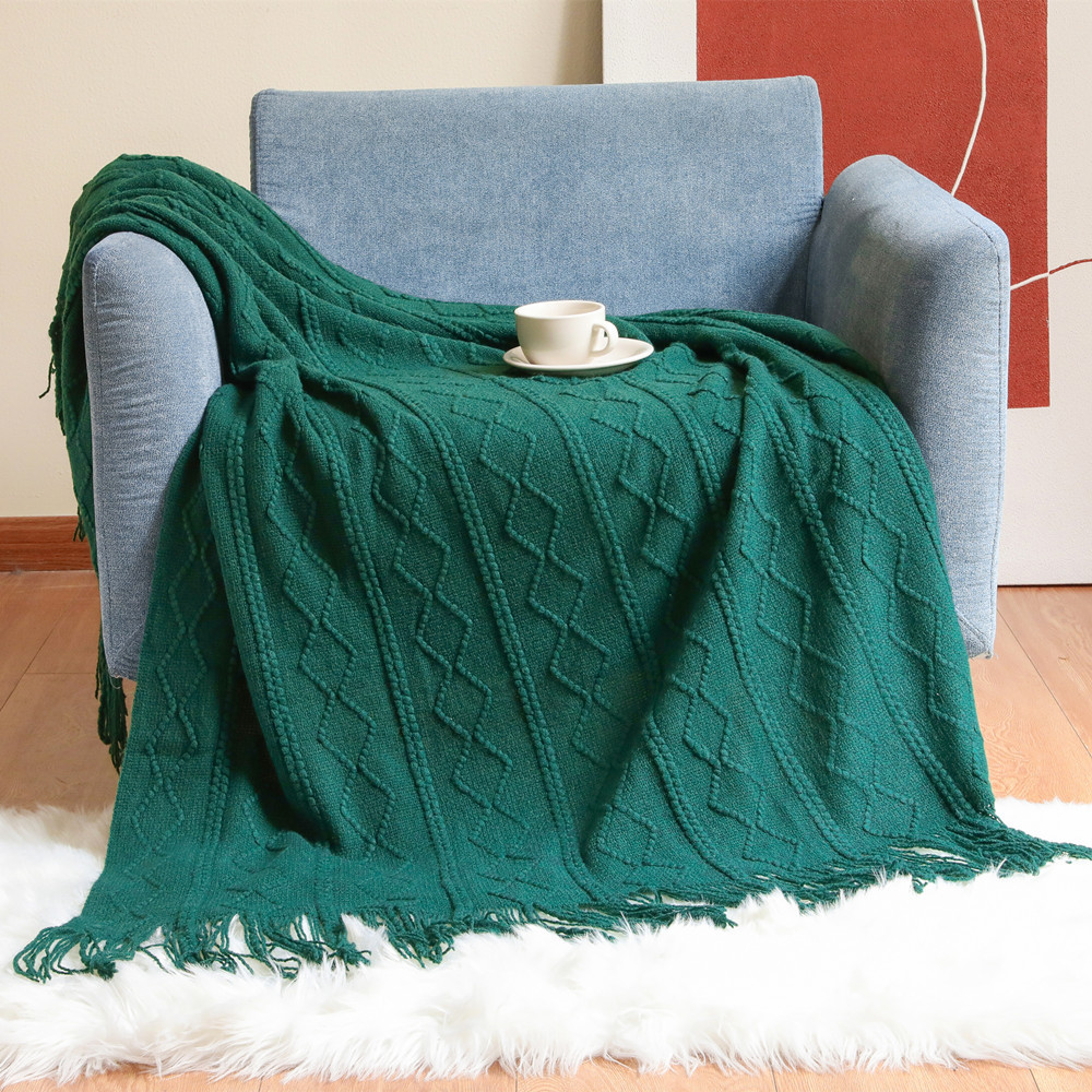 Knitted Blanket Sofa Blanket Nordic Blanket Office Summer Air-conditioning Blanket Bed End Blanket Nap Blanket Car Blanket