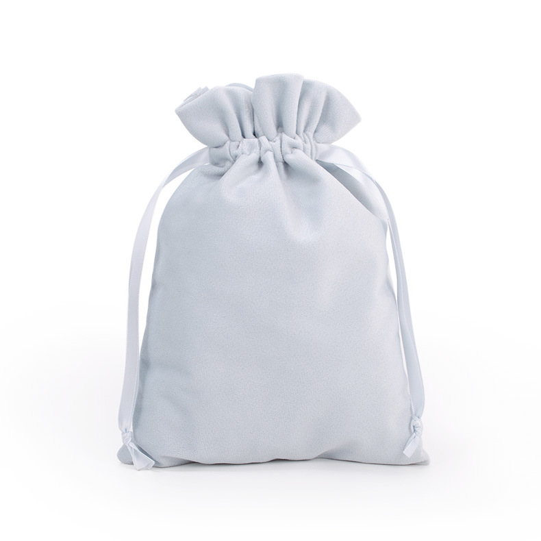 Drawstring flannel bag wholesale blank dustproof flannel bag jewelry jewelry ribbon drawstring velvet storage bag