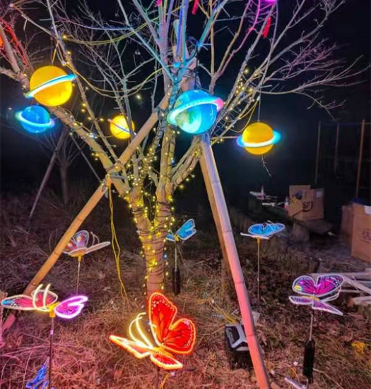 Led colored lights outdoor hanging tree lights starry sky luminous ceiling lights Shopping Mall road lighting decorative lights factory direct supply
