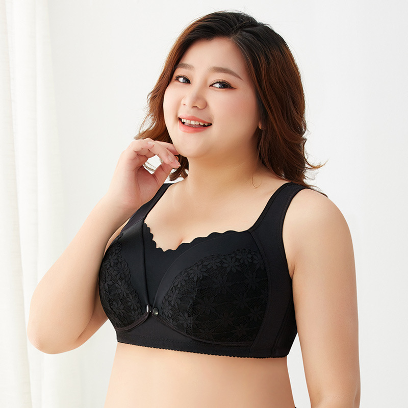Large size large Cup nursing bra postpartum nursing without steel ring bra front buckle loose pregnant women underwear manufacturers wholesale