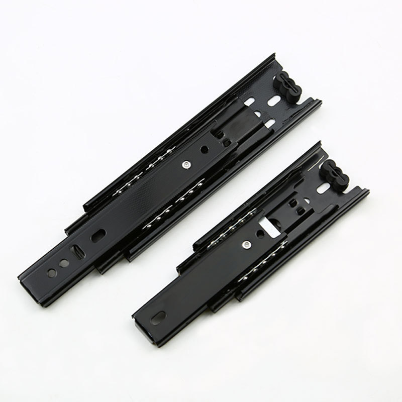 100mm ultra-short track 4 inch 5 inch 6 inch 8 inch small drawer slide rail three side mounted ball guide rail three folding rail