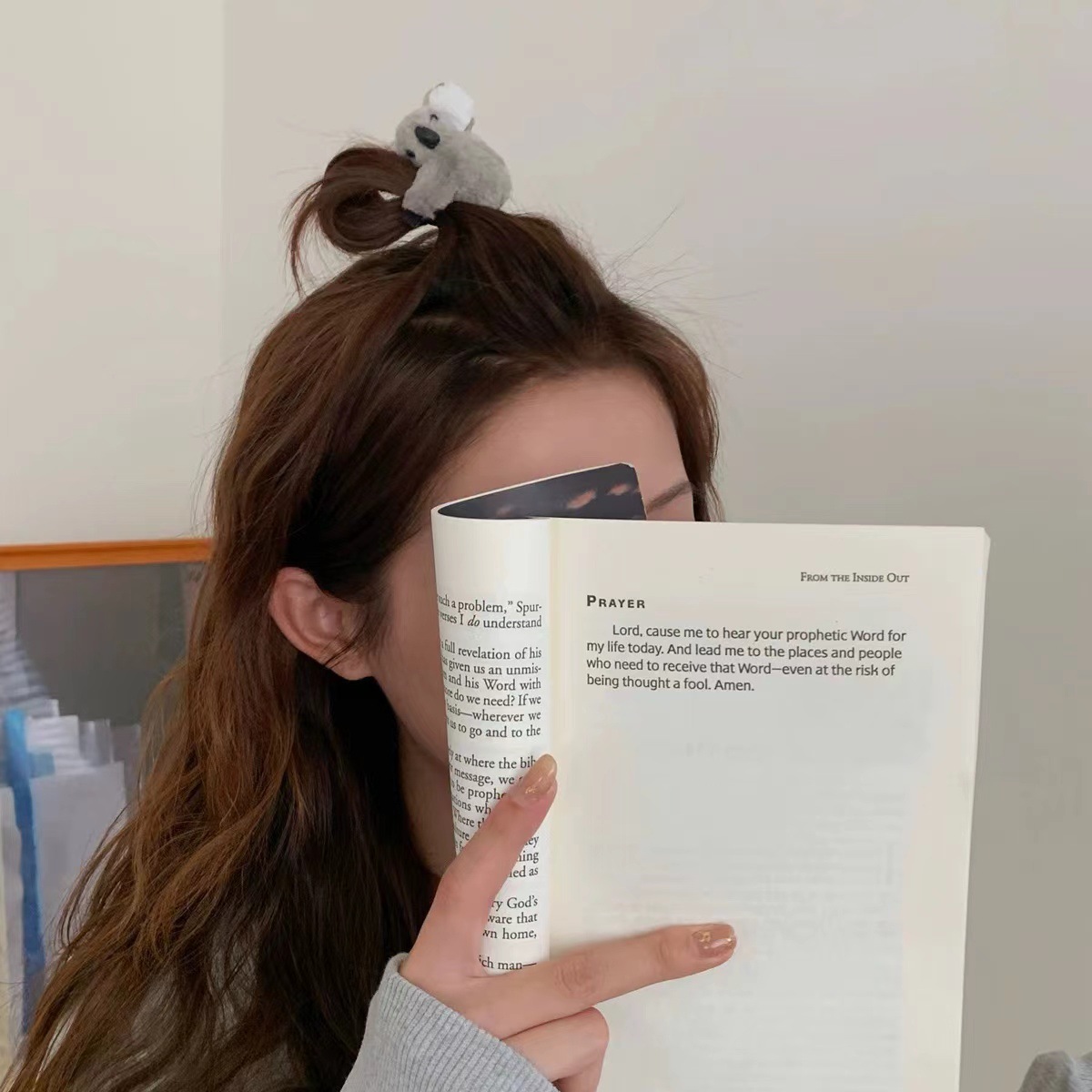 Tiktok same style small Kaola hairpin cute koala bear plush small gripper side bangs clip children's hairpin headdress