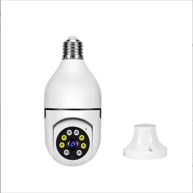 Lamp holder camera 360 panoramic home HD night vision monitor wireless wifi mobile phone remote voice