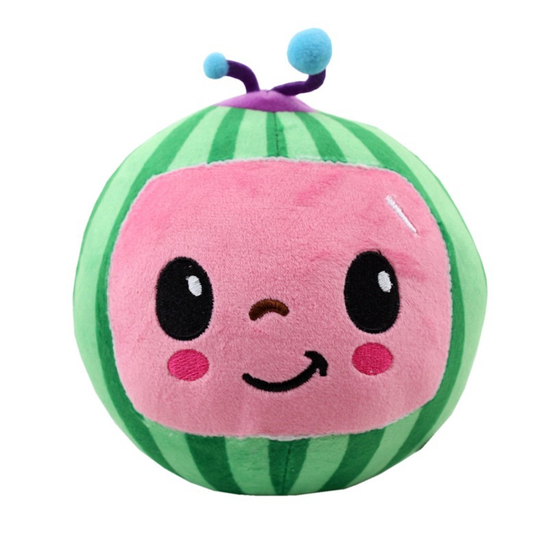 Cute Boys Girls Baby Watermelon Plush Toy English Children Music Animation Doll Doll Grab Machine Doll