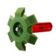 Green plastic fin comb