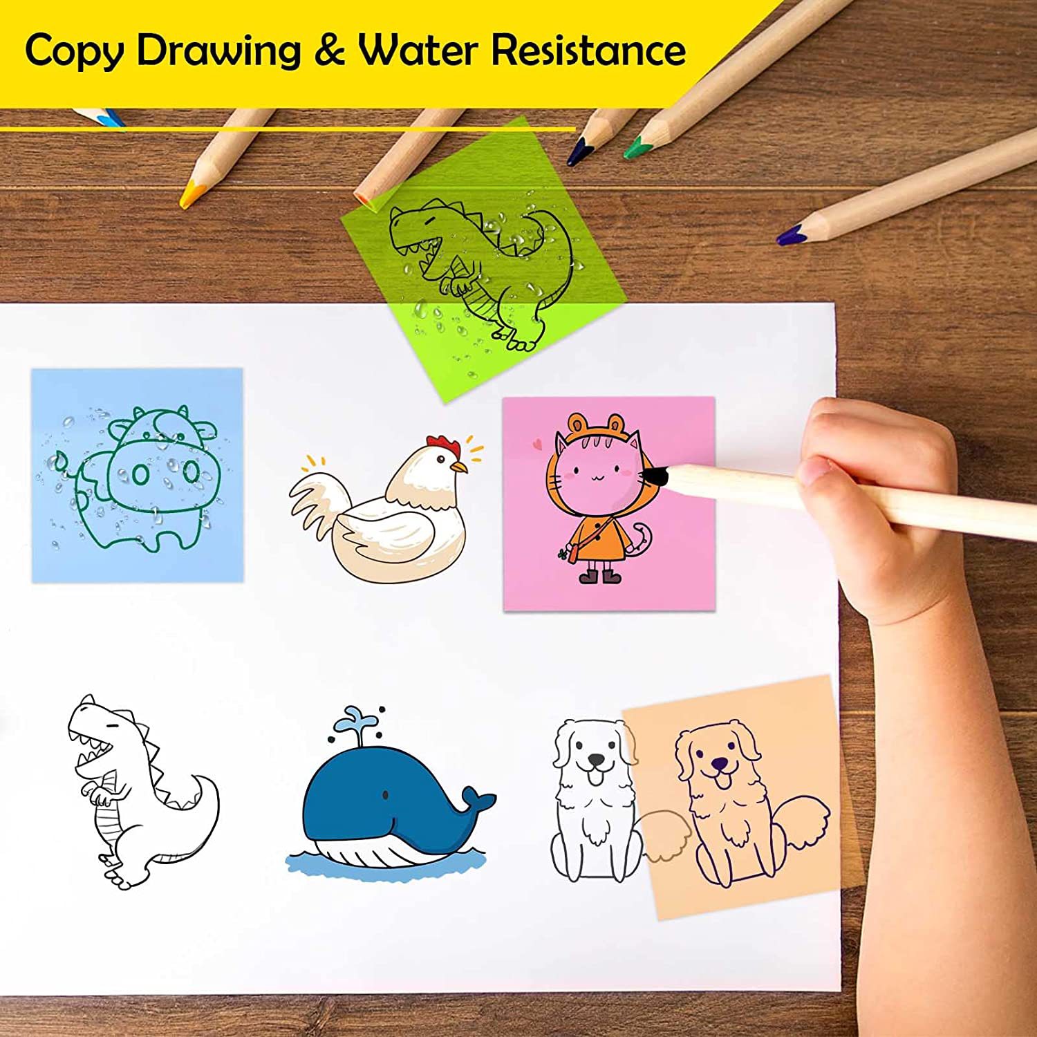 Factory Direct Transparent Post-it Notes Color Post-it Notes Morandi Color Stickers PET Plastic Post-it Notes Strong Adhesive Stickers