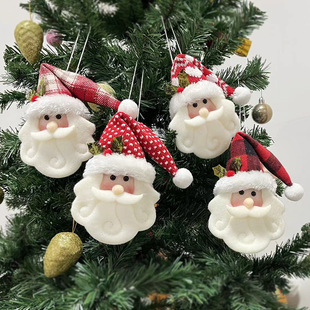 Cross-border Christmas decoration fabric knitted doll elderly pendant Christmas tree decoration pendant scene layout
