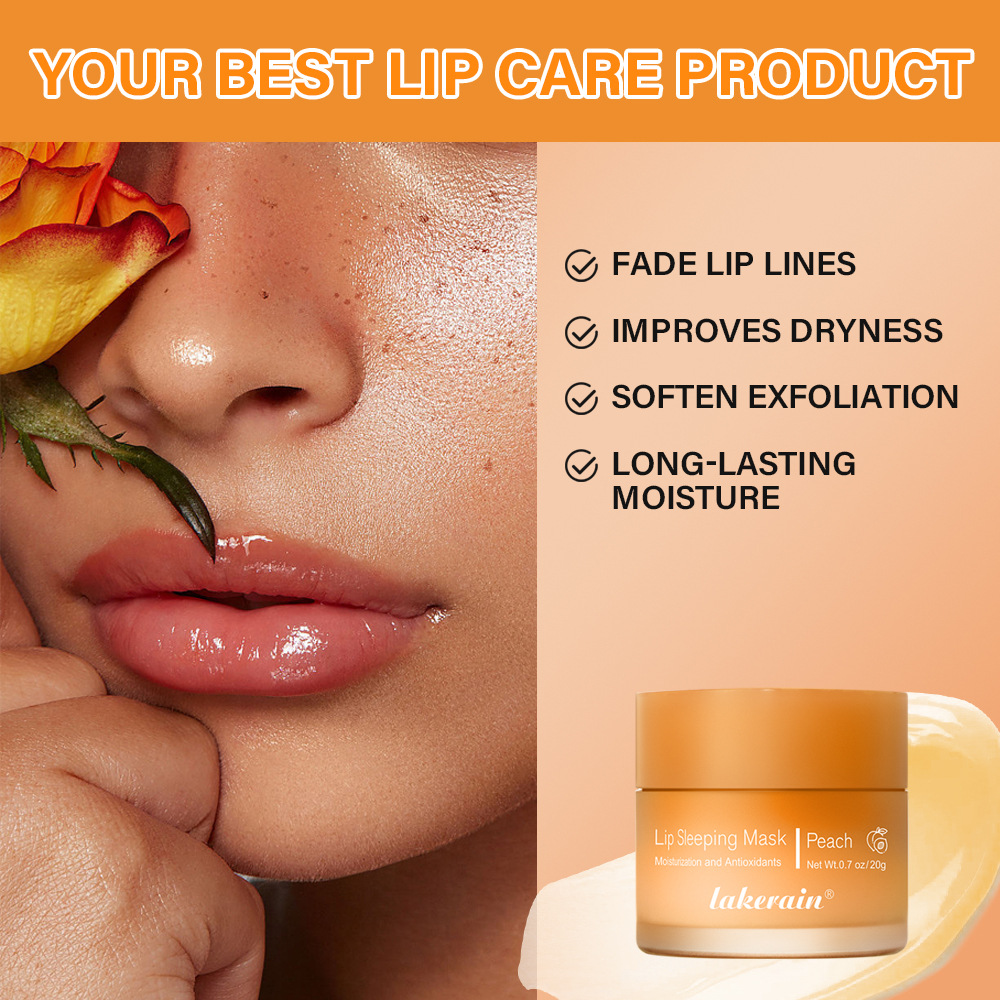 Lakerain sleep lip mask moisturizing Moisturizing Light lip lines night sleep anti-cracking lip mask Lip Cream