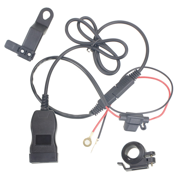 Motorcycle with car usb mobile phone charger with voltmeter QC + PD electric car charger fast charge modification waterproof