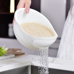 Source factory kitchen rice washing sieve with drain plastic rice washing vegetable plastic rice washing sieve rice washing net sieve
