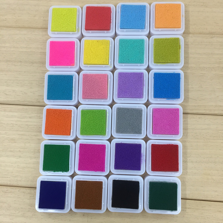 24-color finger painting inkpad creative DIY color inkpad special printing pad for wedding sign-in factory direct sales