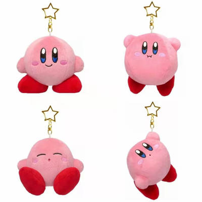 Nintendo Expression Bag Sports Posture Sitting Posture Pink Star Kabi Plush Doll Pendant Five-pointed Star Metal Chain