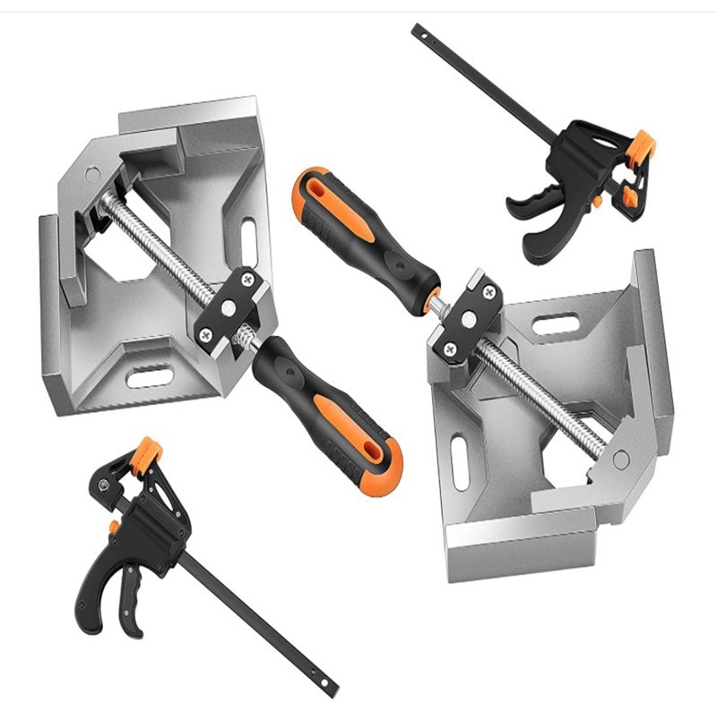 Hardware tools 90 degree aluminum alloy single handle woodworking right angle clamp angle clamp woodworking tool woodworking clamp