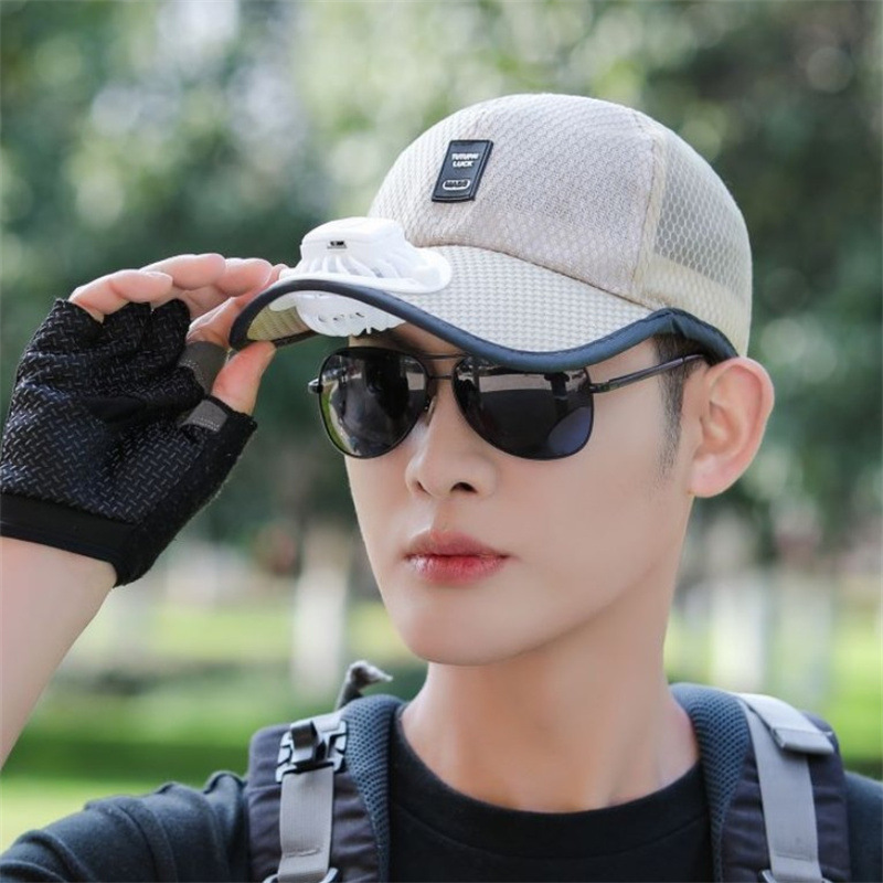 Fashion Korean style versatile sun hat children's summer sun protection baseball cap solar rechargeable fan hat