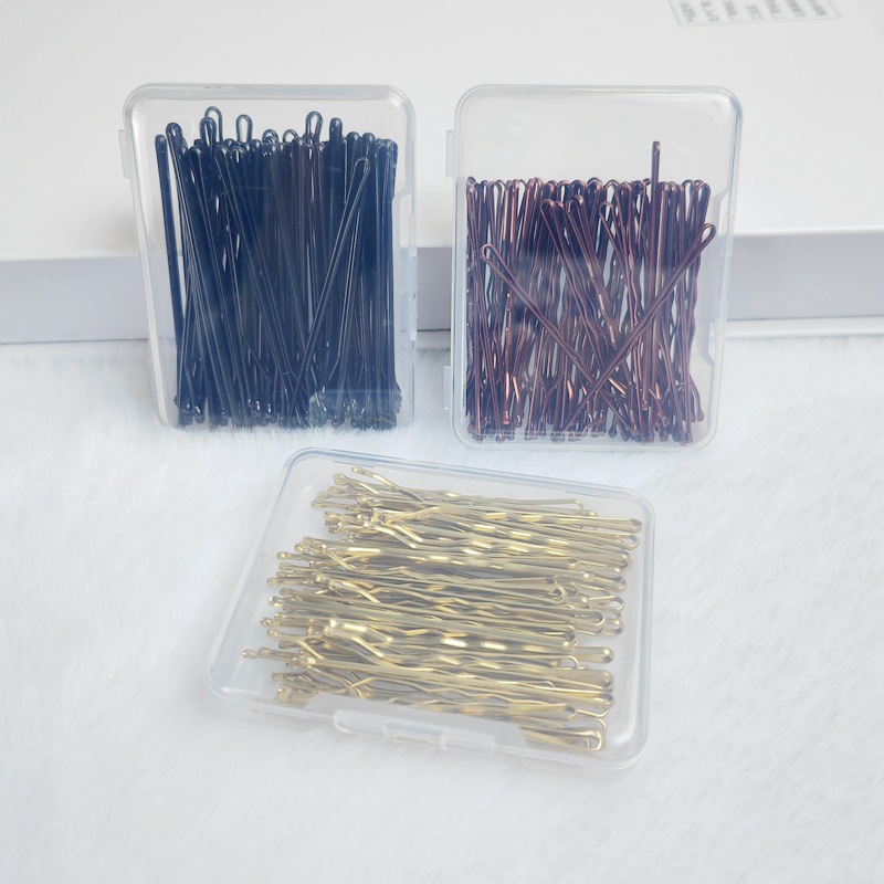 Cross-border boxed steel wire clip metal clip all-match cross hairpin Korean-Japanese bangs clip headdress side clip hair accessories