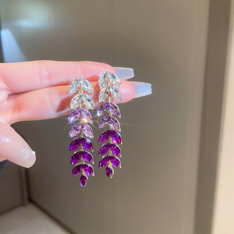28# silver needle-leaves-purple