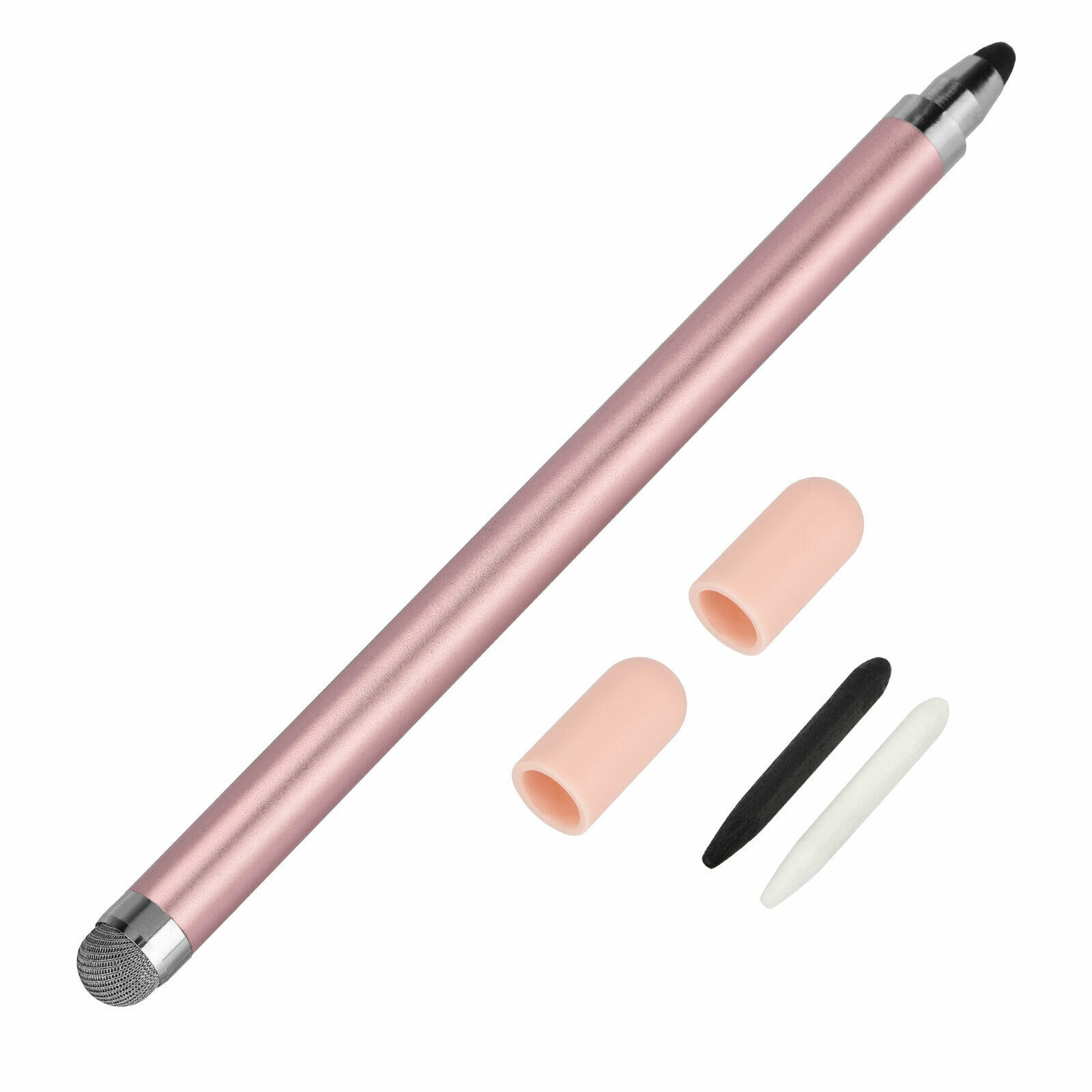 Cross-border dedicated handwriting capacitive pen transparent suction cup double touch two-in-one point reading machine high stability metal painting brush