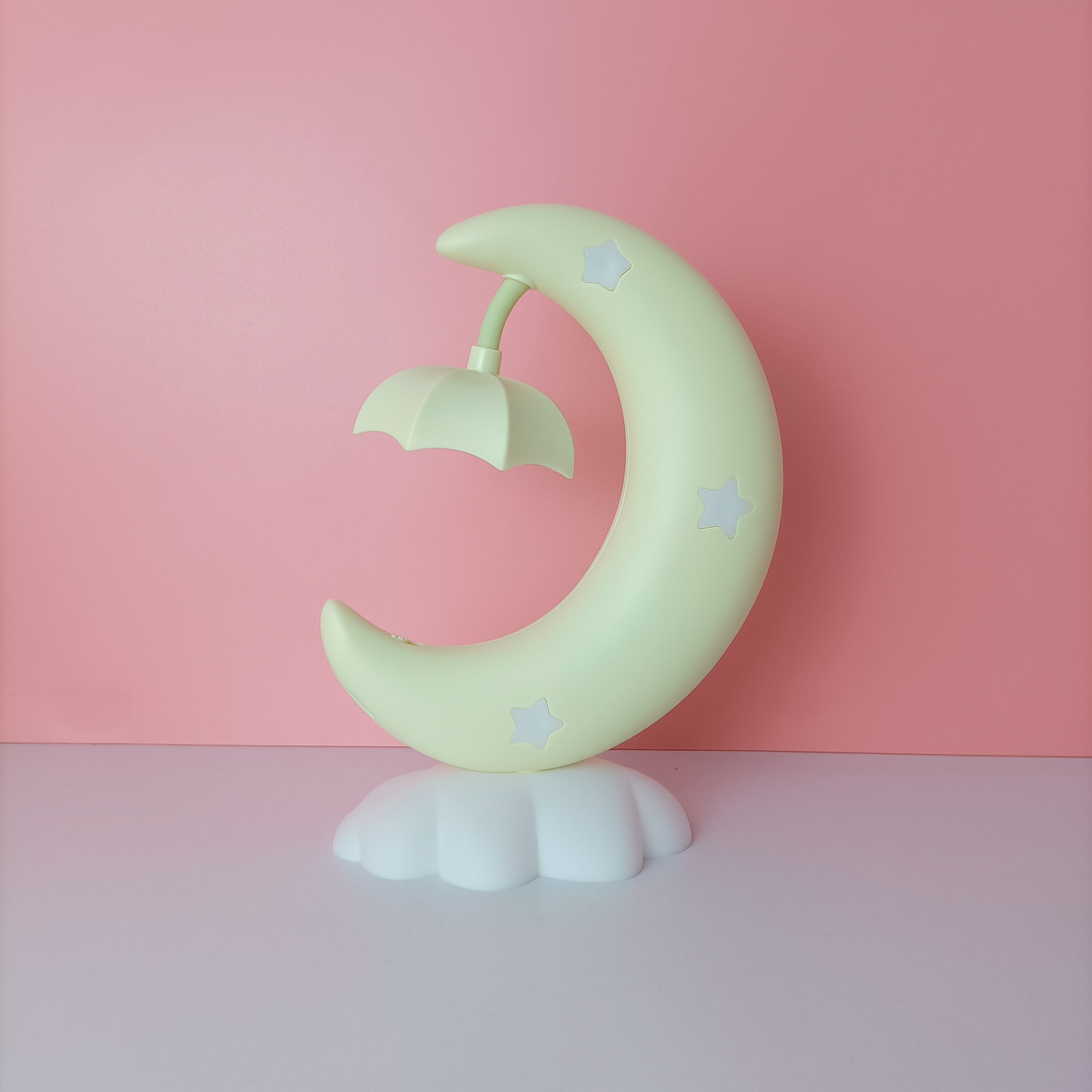 Cartoon Moon Boat Table Lamp Bedroom Sleep Lamp Baby Feeding Table Lamp Children's Nightlight Girl's Heart Bedside