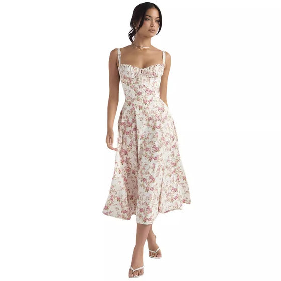 2025 Amazon Explosions Summer Temperament Fashion High-end Sling Gentle Style dress Skirt Women's French Style