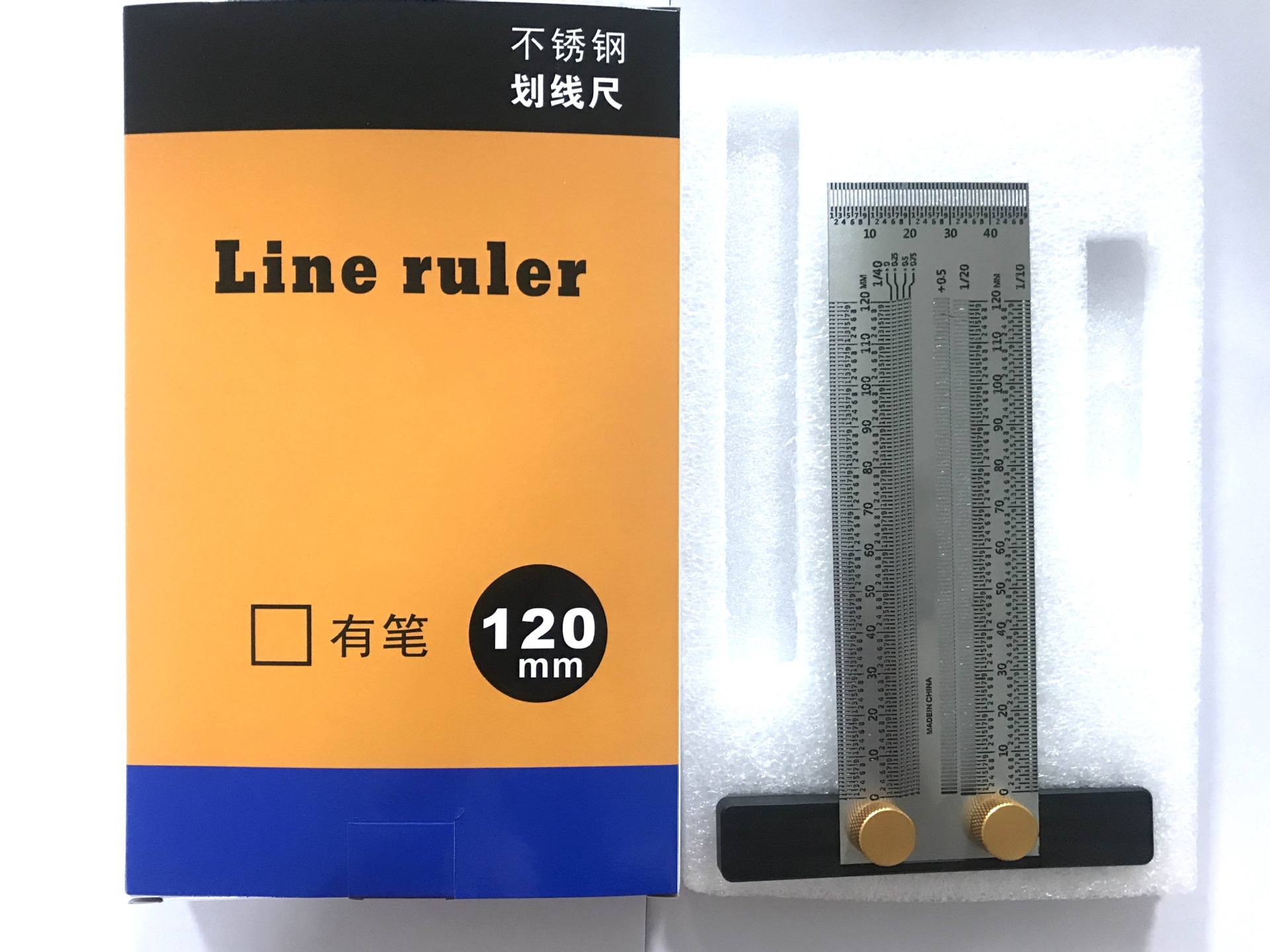 Stainless steel hole ruler line ruler marking ruler woodworking mountain ruler measuring ruler woodworking tool