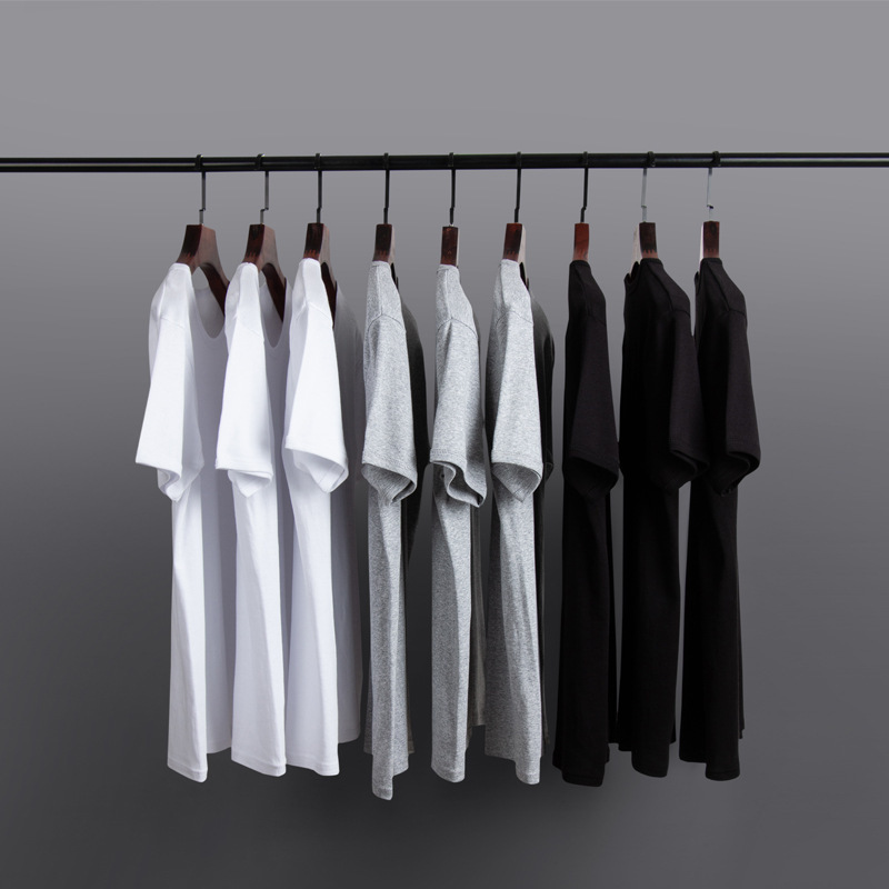 Short-sleeved T-shirt Spring and Summer Men's Korean-style Slim-fit Round Neck Thin Work Clothes Black and White Grey Simple Solid Color Base Undershirt