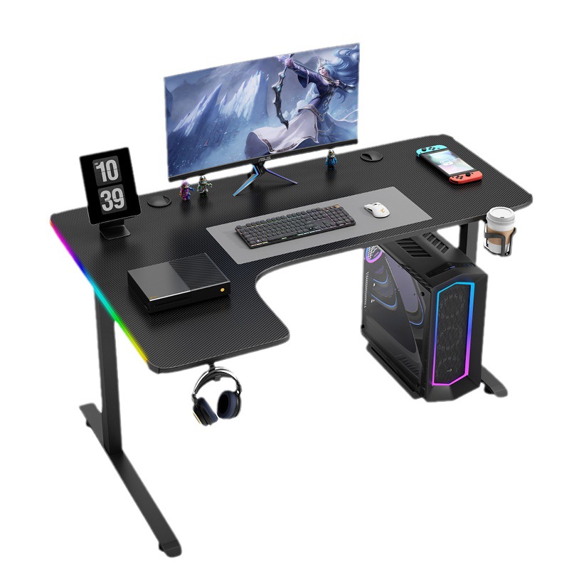 In stock household L-type computer desk RGB magic light corner e-sports desk office desktop game desk wholesale