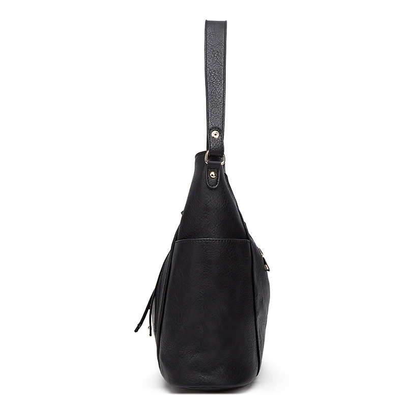 Europe and the United States New Women's Bag 2022 Cross-border Explosions Tote Bag Double Zipper Tassel Women's Portable Shoulder Bag Crossbody Women's Bag