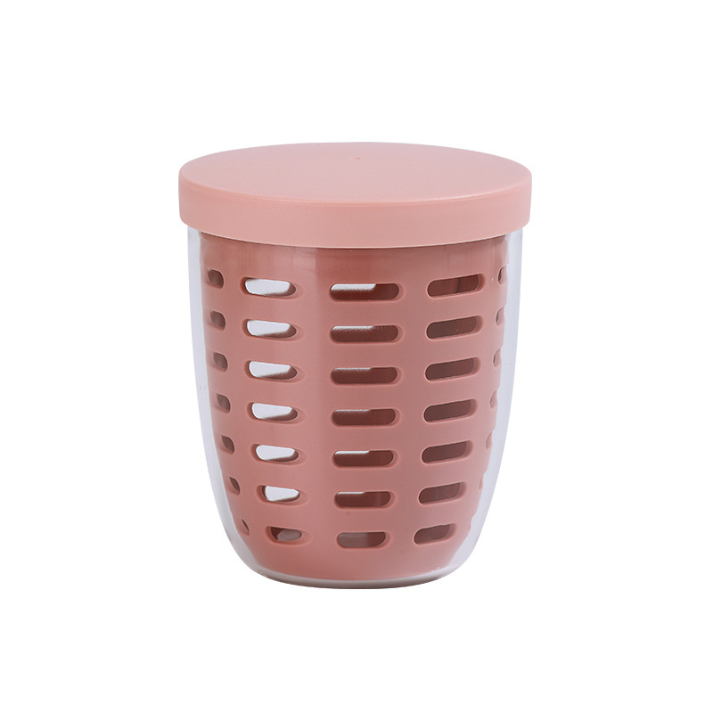 Leachable fruit cup with fork portable picnic box large capacity storage poke plastic cup sealed leakproof salad box