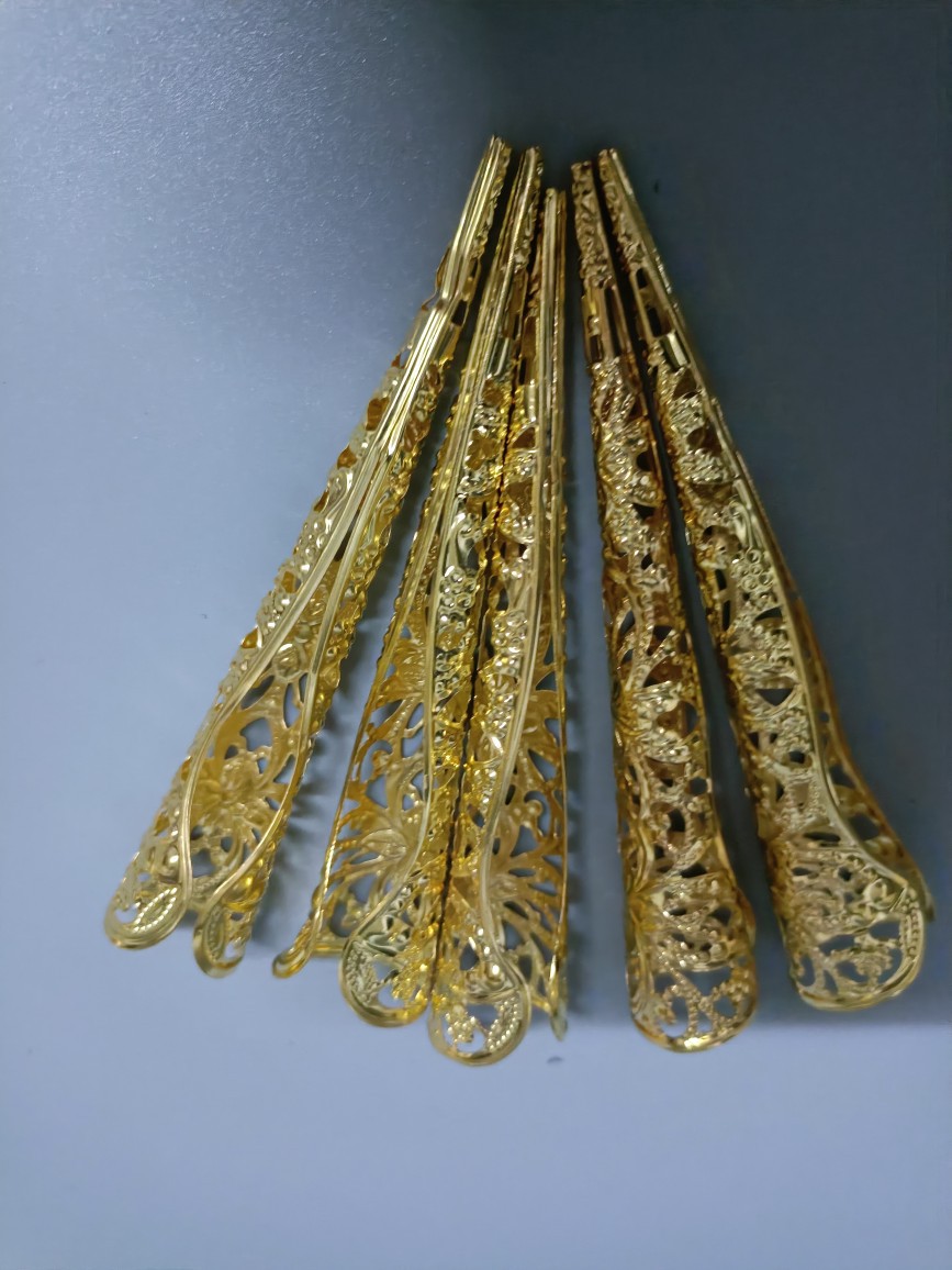 Golden Nail Lengthened Art Performance Accessories Ancient Costure Photo Collocation Portrait