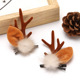 Beige mink antler clip-Brown