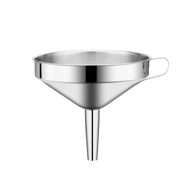 304 Stainless Steel Funnel Thickened Household Oil Drain Kitchen Gadgets Supplies Wine Drain Filter Large and Small Set