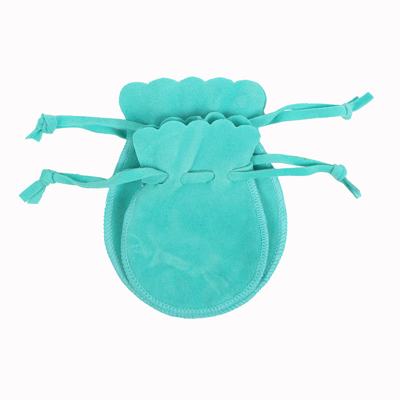 New Double-sided Fleece Gourd Bag Drawstring Jewelry Bag Macaron Color Gift Packaging Jewelry Bag