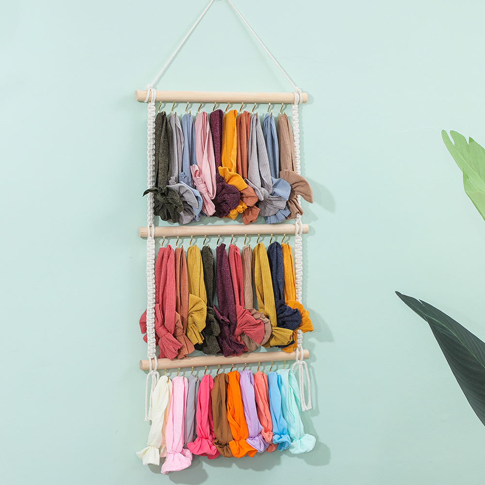 Bohemian Cotton Rope Hand-woven Hair Band Hair Accessories Hair Clip Storage Rack Home Wall Tapestries Tapestries