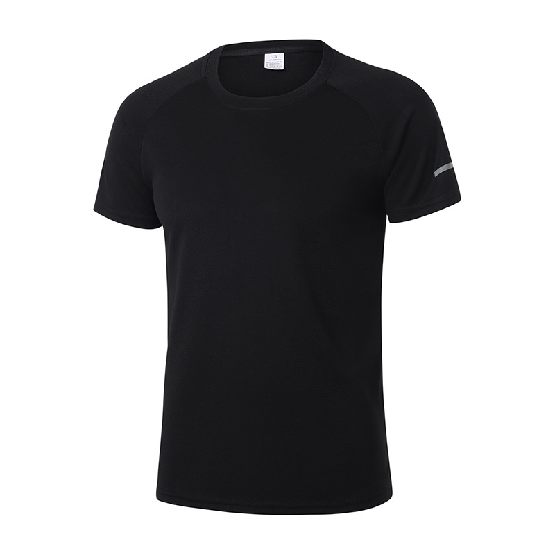 Outdoor Sports Short-sleeved Quick-drying Running Loose Top T-shirt Solid Color Marathon Round Neck Anti-cursor Unisex