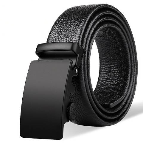 Factory direct men's automatic buckle belt business leisure belt live with goods a generation of support to do LOGO