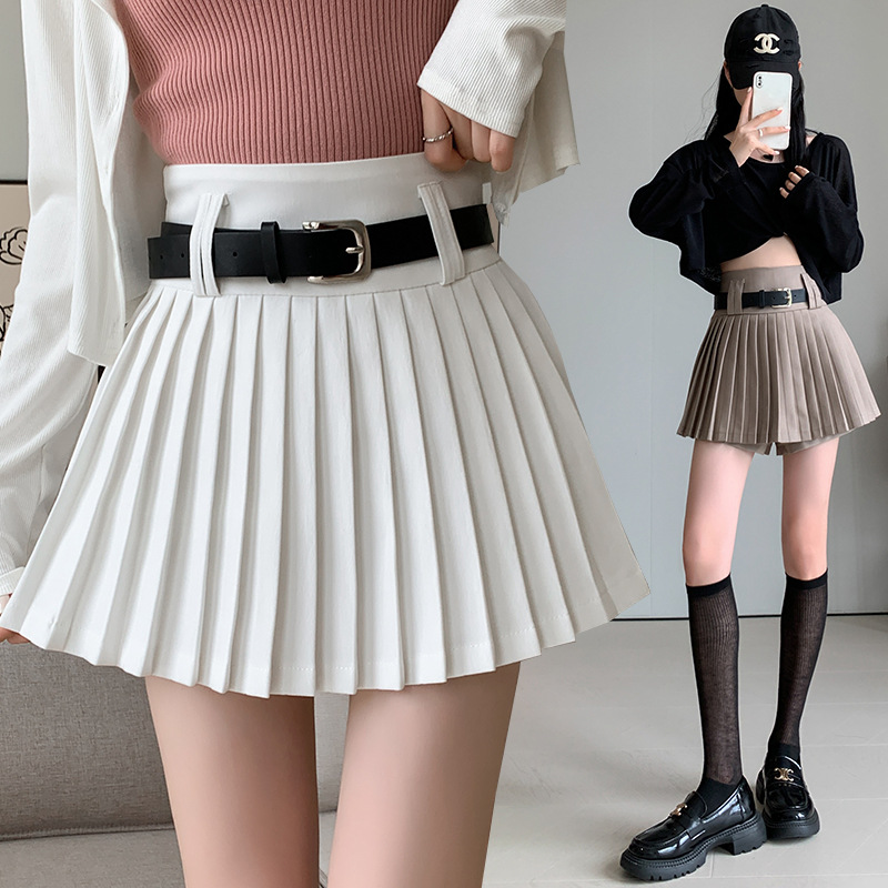 Pleated Skirt Women's 2023 Summer New High Temperature Pleated Umbrella Skirt High Waist Slimming Black Skirt Elegant Commuter Skirt