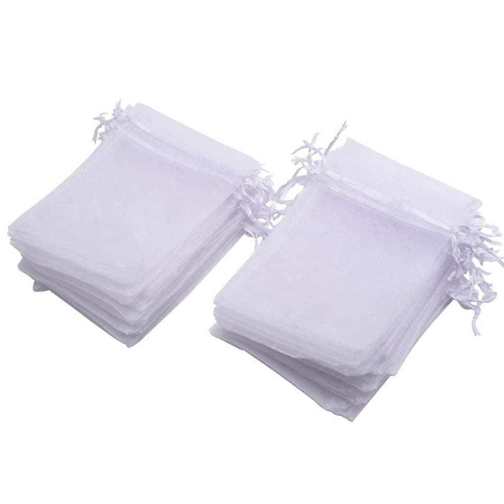 Yarn bag spot solid color transparent organza gauze bag drawstring beveled gift bag transparent Pearl organza snow gauze bag