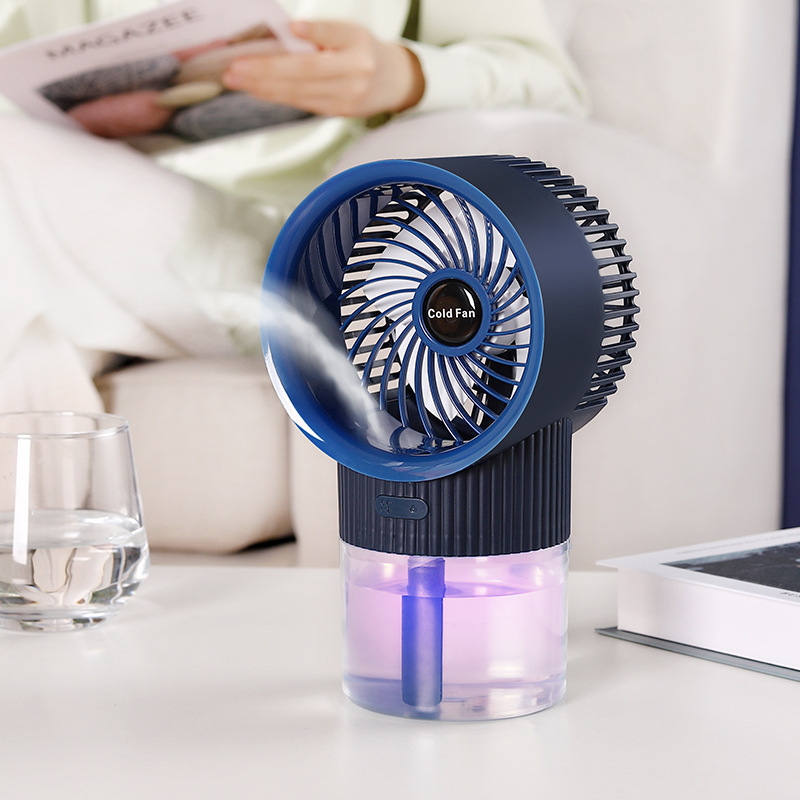 [A generation of hair] spray small fan USB rechargeable desktop mini fan humidifier two-in-one gift