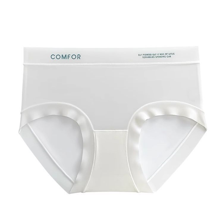 Ultra-thin Ice Silk Traceless Underwear Women's Mid-waist Mask Pants Simple Comfortable Breathable Japanese Sweet Girls Briefs