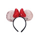 Red Bow Sequins Champagne Headband