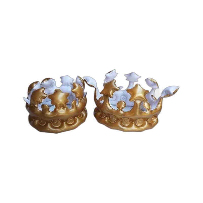Ready Supply pvc Inflatable Crown Kidsren's Headwear Dress up Toys Birthday Party Annual Meeting Decoration Props