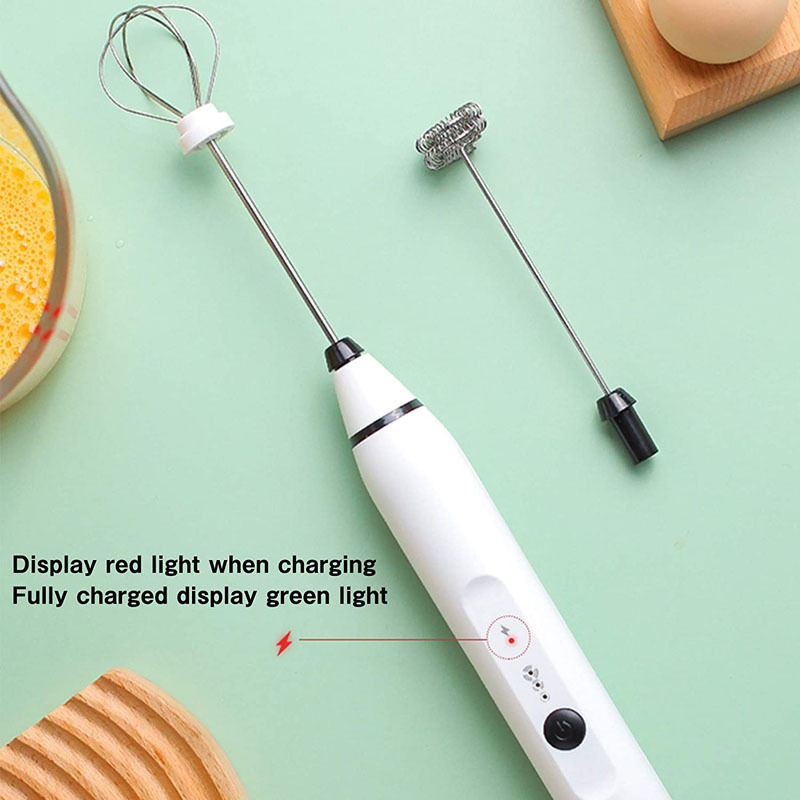 Rechargeable milk frother household 3-speed USB milk frother multi-function coffee Garland handheld electric egg beater