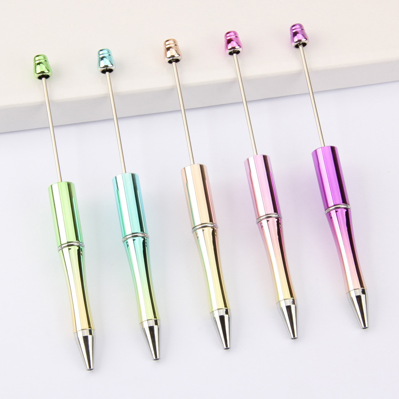 Creative DIY plastic gradient beaded pen personality ballpoint pen advertising gifts beaded pen spot wholesale